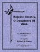 REJOICE GREATLY O DAUGHTERS OF ZION CLARINET AND PIANO cover